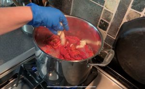 Adding garlic to hot sauce