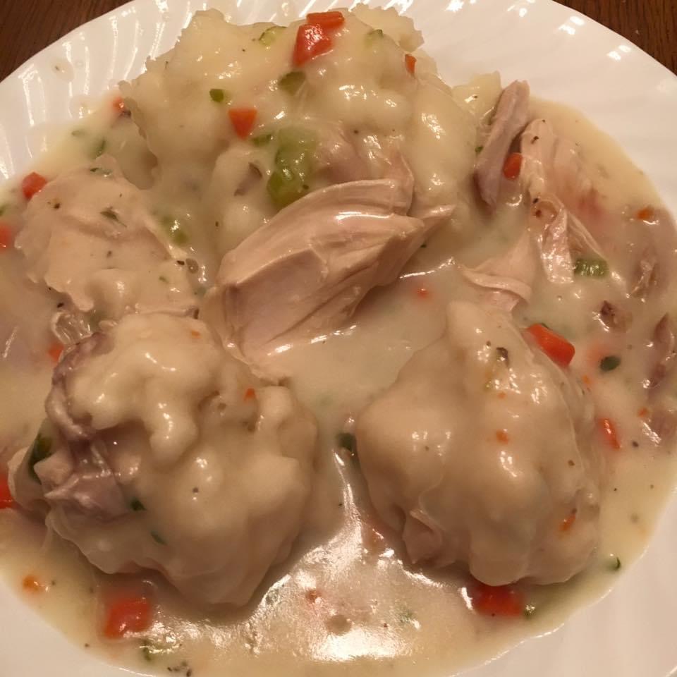 Fluffy chicken and dumplings
