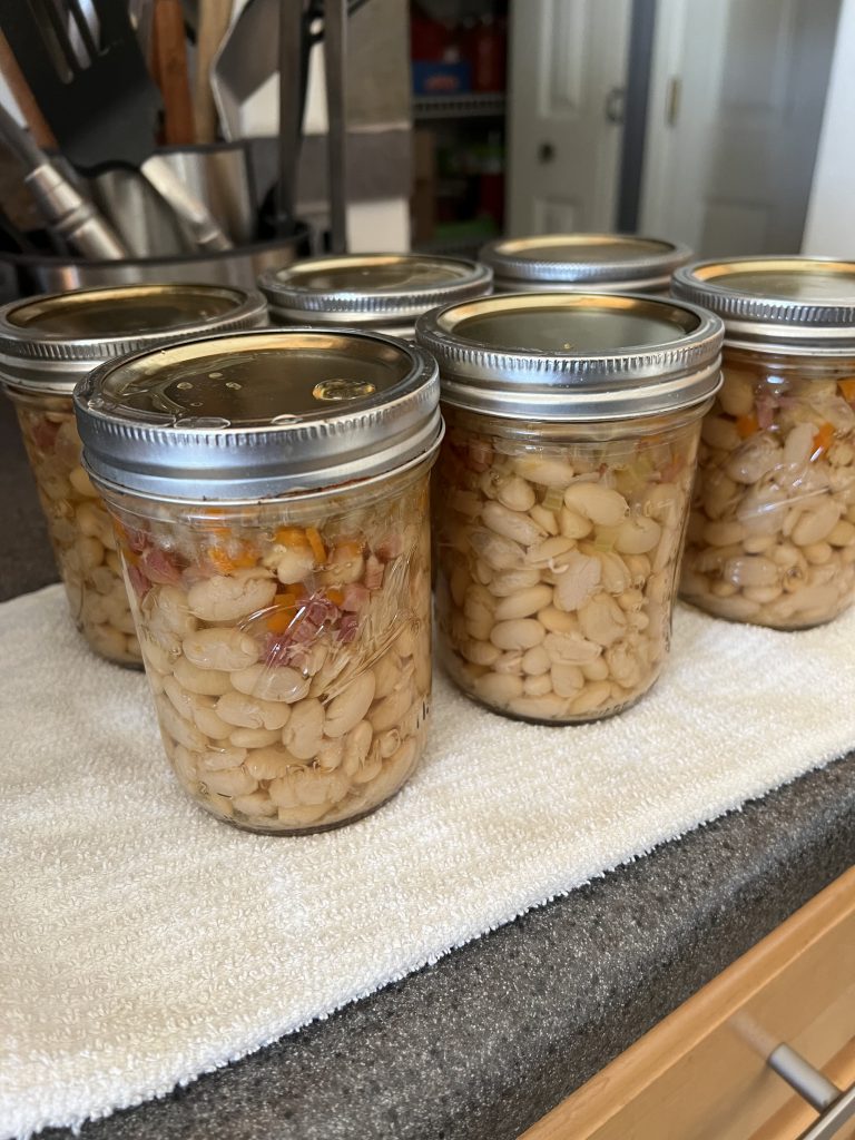 Pressure Canned Ham and Bean Soup