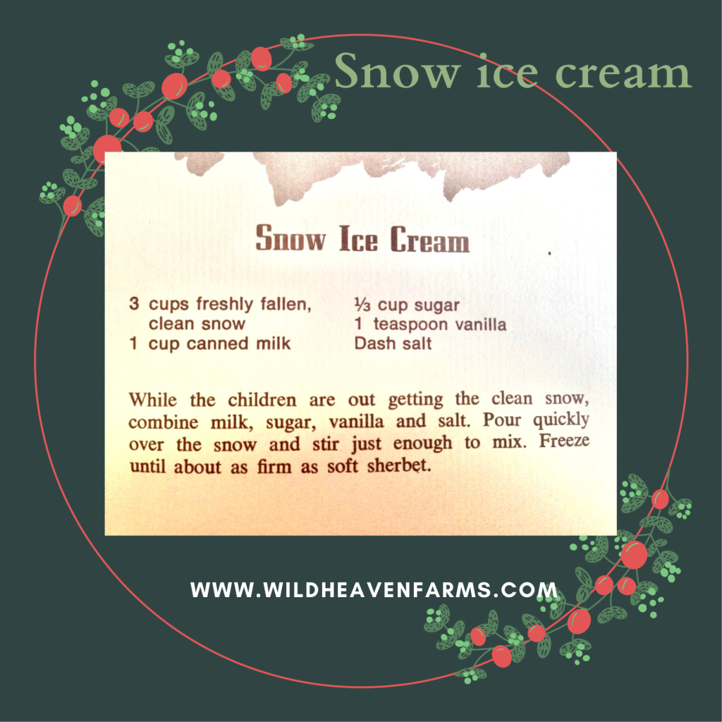 Snow ice cream recipe