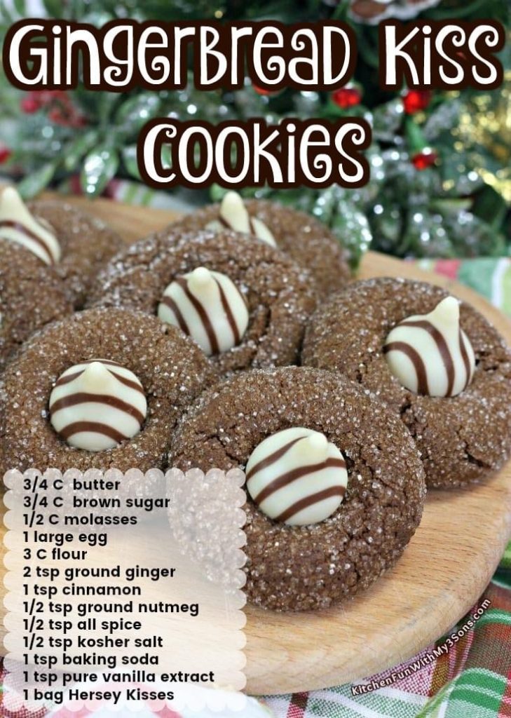 gingerbread kiss cookies recipe